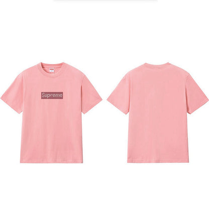 款号M235#p40💰 Supreme x Swarovski/施华洛世奇 联名款 SS19 水晶Bogo短袖美式潮流T恤 男女同款 宽松版型 采用260克精梳棉双纱 从面料到辅料全部三标齐全跟足 - view 5