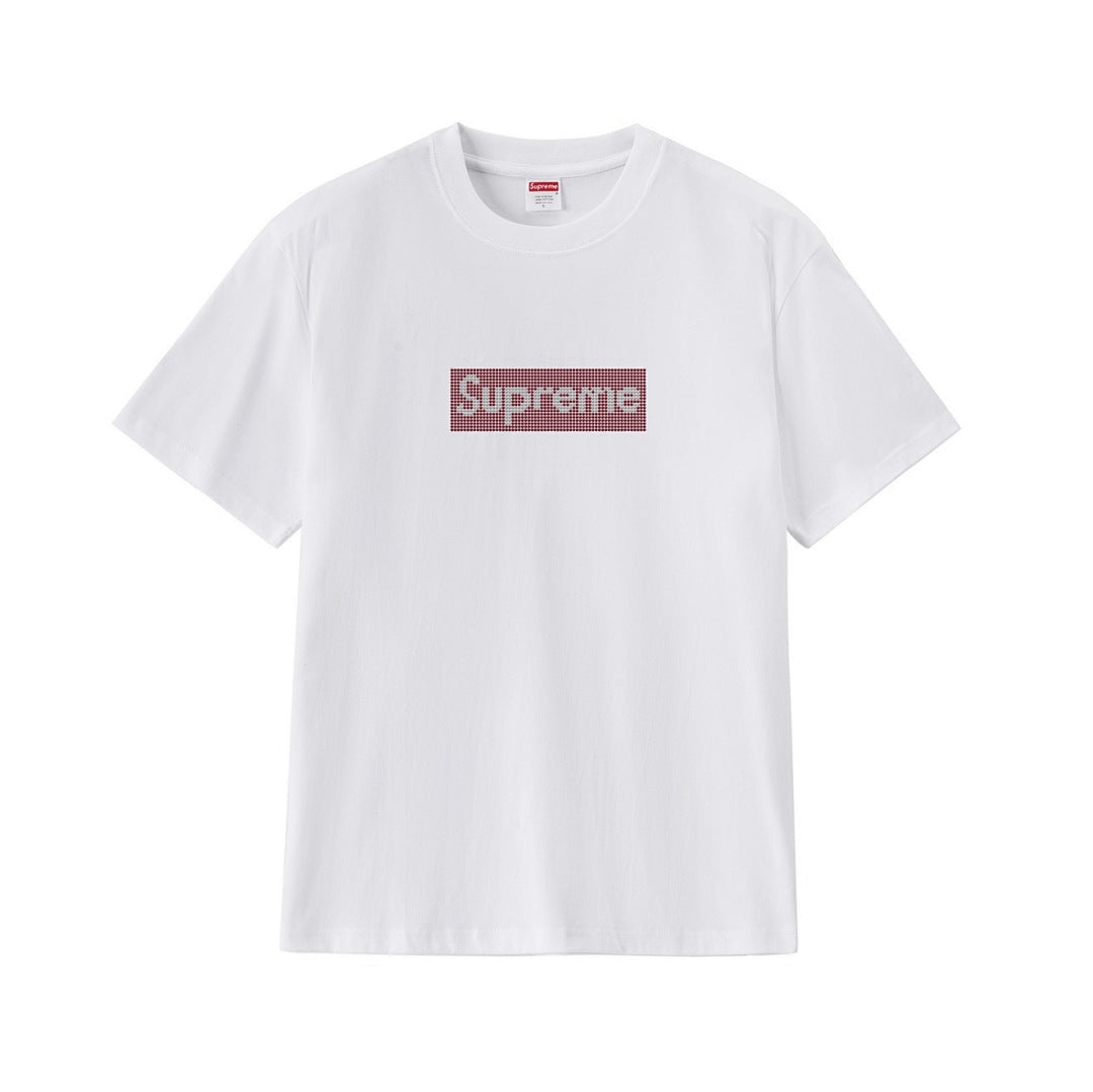款号M235#p40💰 Supreme x Swarovski/施华洛世奇 联名款 SS19 水晶Bogo短袖美式潮流T恤 男女同款 宽松版型 采用260克精梳棉双纱 从面料到辅料全部三标齐全跟足 - view 8