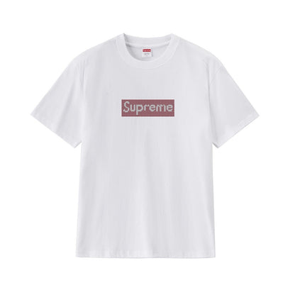 款号M235#p40💰 Supreme x Swarovski/施华洛世奇 联名款 SS19 水晶Bogo短袖美式潮流T恤 男女同款 宽松版型 采用260克精梳棉双纱 从面料到辅料全部三标齐全跟足 - view 8