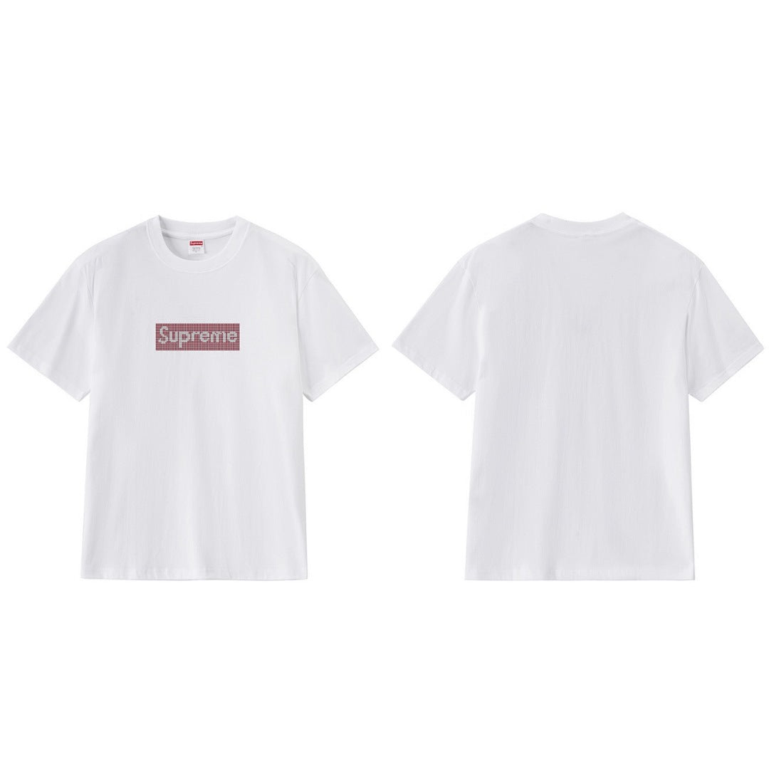 款号M235#p40💰 Supreme x Swarovski/施华洛世奇 联名款 SS19 水晶Bogo短袖美式潮流T恤 男女同款 宽松版型 采用260克精梳棉双纱 从面料到辅料全部三标齐全跟足 - view 9