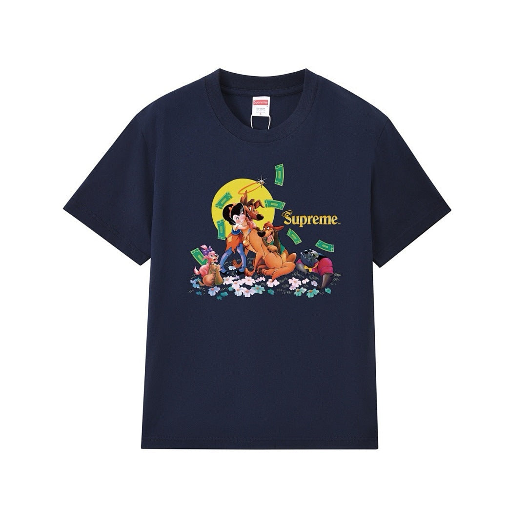 款号M238#p40💰 Supreme FW25 FW25 秋季T恤系列 WEEK7 All Dogs Go To Heaven Tee 狗狗印花图案圆领短袖T恤 男女同款 宽松版型 采用260克 - view 6