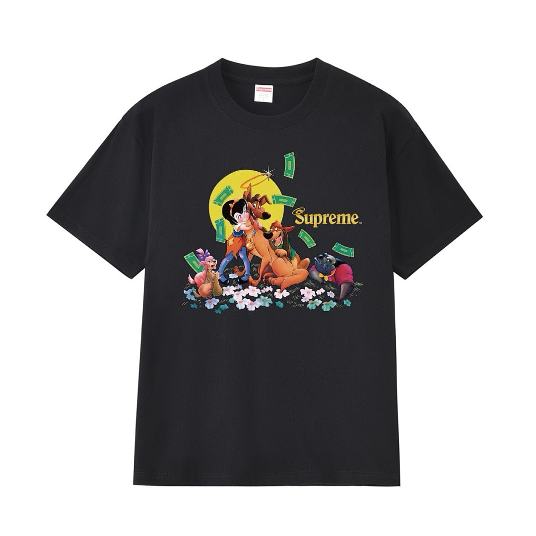款号M238#p40💰 Supreme FW25 FW25 秋季T恤系列 WEEK7 All Dogs Go To Heaven Tee 狗狗印花图案圆领短袖T恤 男女同款 宽松版型 采用260克 - view 12