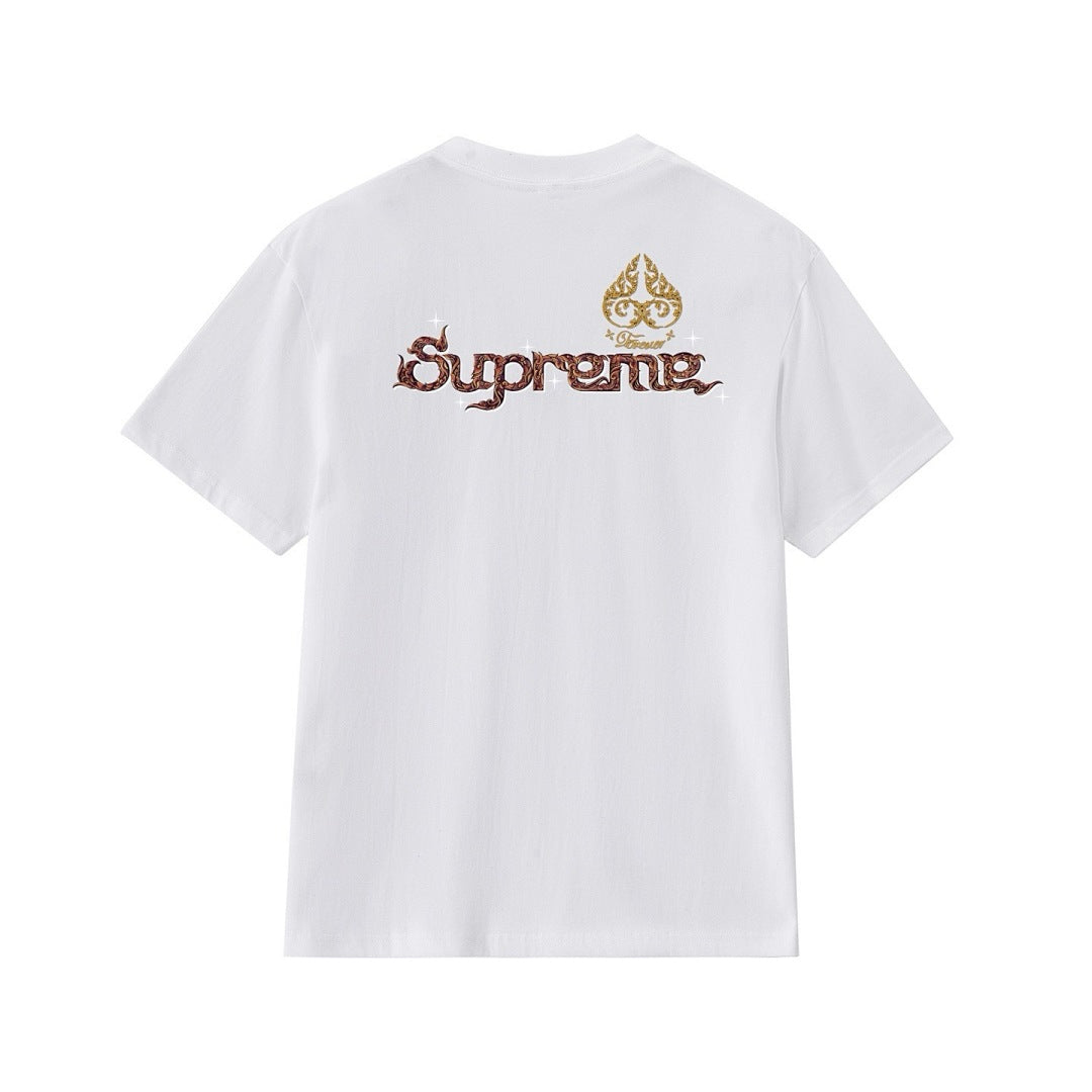 款号M239#p40💰 Supreme FW25 WEEK15 Peacock S/S Top 孔雀开屏印花圆领短袖T恤 男女同款 宽松版型 采用260克精梳棉双纱 从面料到辅料全部三标齐全跟足Z - view 8