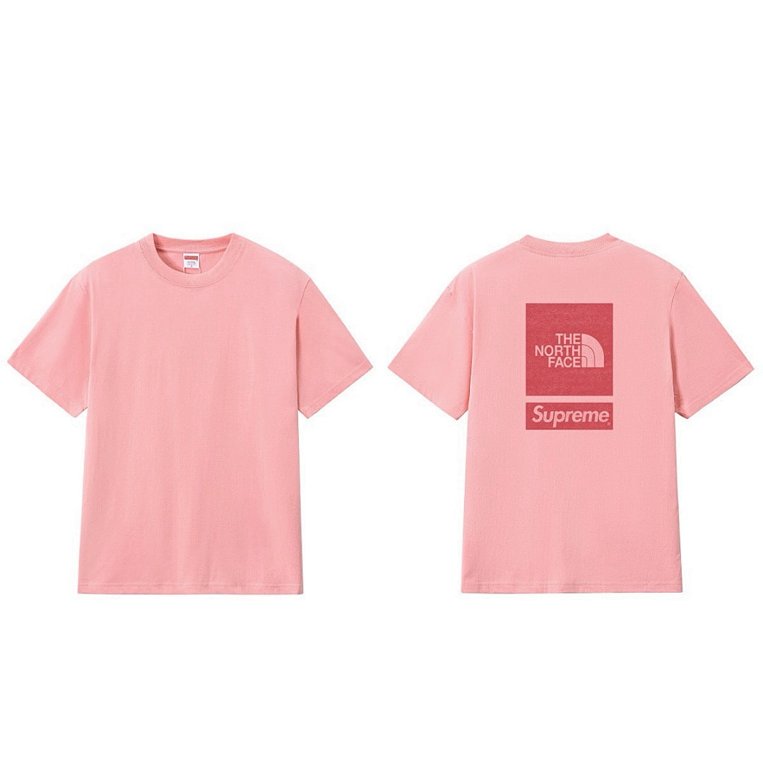 款号M242#p40💰 Supreme x 北面/THE NORTH FACE 联名款 SS24 WEEK3 背后logo印花短袖美式潮流T恤 男女同款 宽松版型 采用260克精梳棉双纱 从面料到 - view 1