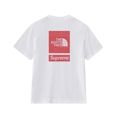 款号M242#p40💰 Supreme x 北面/THE NORTH FACE 联名款 SS24 WEEK3 背后logo印花短袖美式潮流T恤 男女同款 宽松版型 采用260克精梳棉双纱 从面料到 - view 8