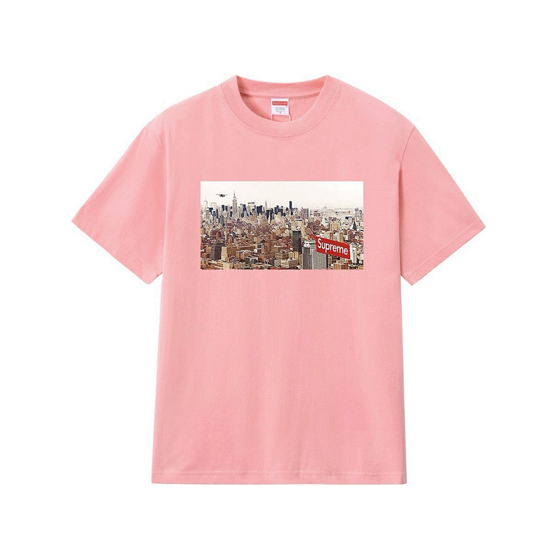款号M243P40💰 Supreme Week 12 Aerial Crewneck 潮牌短袖 宽松版型 采用260克精梳棉双纱 从面料到辅料全部三标齐全跟足ZP 进口松井公司浆料印花绝不开裂 - view 4