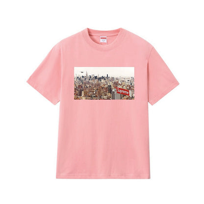 款号M243P40💰 Supreme Week 12 Aerial Crewneck 潮牌短袖 宽松版型 采用260克精梳棉双纱 从面料到辅料全部三标齐全跟足ZP 进口松井公司浆料印花绝不开裂 - view 4