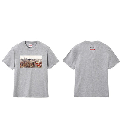 款号M243P40💰 Supreme Week 12 Aerial Crewneck 潮牌短袖 宽松版型 采用260克精梳棉双纱 从面料到辅料全部三标齐全跟足ZP 进口松井公司浆料印花绝不开裂 - view 8