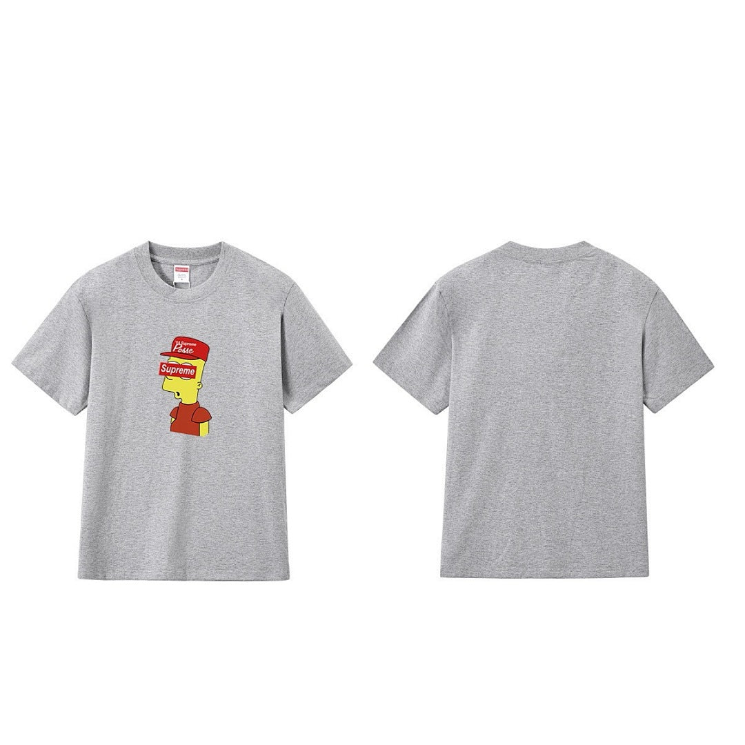 款号M246#p40💰 sup辛普森大青蛙布偶秀潮牌男女全纯棉短袖t恤打底衫半袖上衣服 宽松版型 采用260克精梳棉双纱 从面料到辅料全部三标齐全跟足ZP 进口松井公司浆料印花绝不开裂 整件做法 - view 3