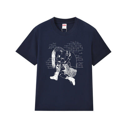 款号M247#p40💰 Supreme x Y’s by Yohji Yamamoto/山本耀司 联名款 FW25 WEEK3 Thinker Tee 人物印花图案圆领短袖T恤 男女同款 宽松版型 - view 4