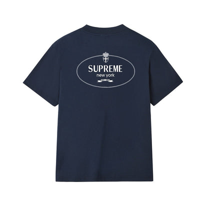 款号M249#p40💰 Supreme 24FW Crest Tee 徽章字母印花LOGO短袖T恤 宽松版型 采用260克精梳棉双纱 从面料到辅料全部三标齐全跟足ZP 进口松井公司浆料印花绝不开裂 - view 6