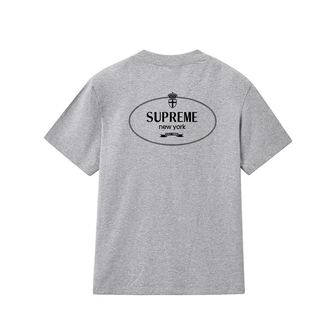 款号M249#p40💰 Supreme 24FW Crest Tee 徽章字母印花LOGO短袖T恤 宽松版型 采用260克精梳棉双纱 从面料到辅料全部三标齐全跟足ZP 进口松井公司浆料印花绝不开裂 - view 7