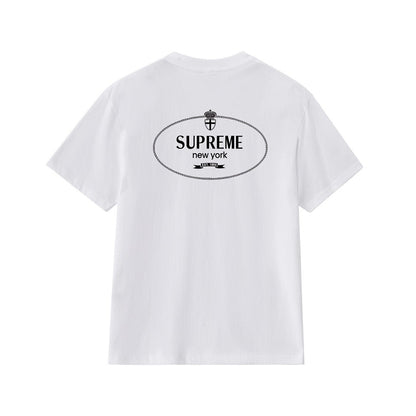 款号M249#p40💰 Supreme 24FW Crest Tee 徽章字母印花LOGO短袖T恤 宽松版型 采用260克精梳棉双纱 从面料到辅料全部三标齐全跟足ZP 进口松井公司浆料印花绝不开裂 - view 9