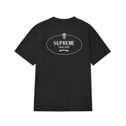 款号M249#p40💰 Supreme 24FW Crest Tee 徽章字母印花LOGO短袖T恤 宽松版型 采用260克精梳棉双纱 从面料到辅料全部三标齐全跟足ZP 进口松井公司浆料印花绝不开裂 - view 11