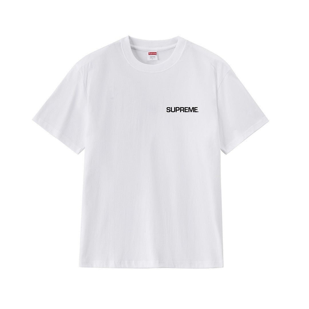 款号M250P40💰 Supreme 美式潮流风 宽松款T恤衫 男女同款 宽松版型 采用260克双纱纯棉 圆筒 从面料到辅料全部三标齐全跟足ZP 进口松井公司浆料印花绝不开裂 整件做法采用三针 - view 8