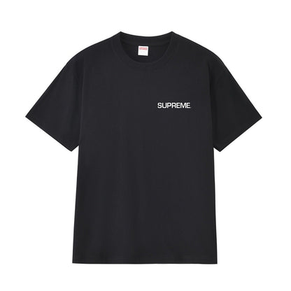 款号M250P40💰 Supreme 美式潮流风 宽松款T恤衫 男女同款 宽松版型 采用260克双纱纯棉 圆筒 从面料到辅料全部三标齐全跟足ZP 进口松井公司浆料印花绝不开裂 整件做法采用三针 - view 10