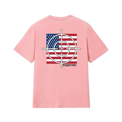 款号M252#p40💰 Supreme FW25 WEEK1 Target Tee 背面国旗迷彩印花图案圆领短袖T恤 男女同款 宽松版型 采用260克双纱纯棉 圆筒 从面料到辅料全部三标齐全跟足Z - view 1