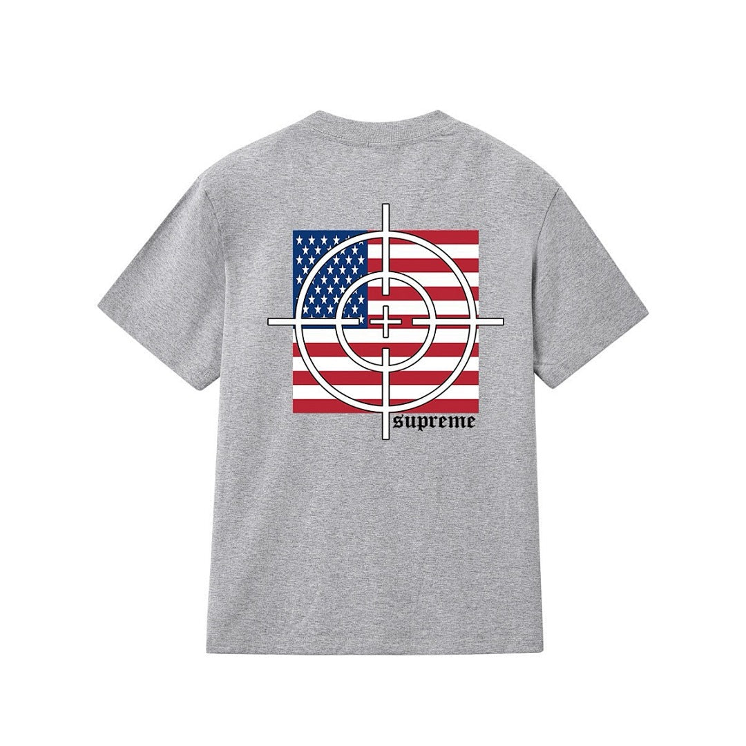 款号M252#p40💰 Supreme FW25 WEEK1 Target Tee 背面国旗迷彩印花图案圆领短袖T恤 男女同款 宽松版型 采用260克双纱纯棉 圆筒 从面料到辅料全部三标齐全跟足Z - view 5
