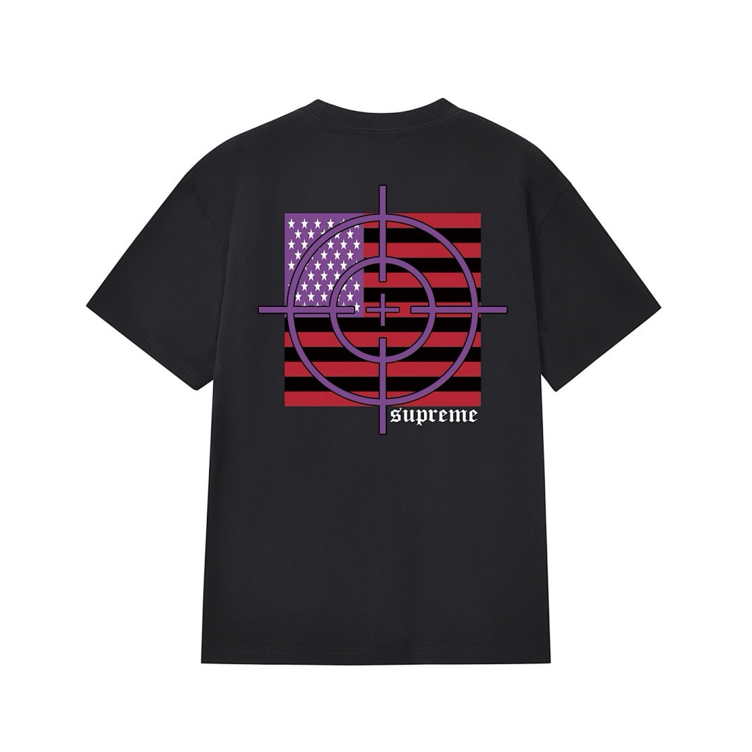 款号M252#p40💰 Supreme FW25 WEEK1 Target Tee 背面国旗迷彩印花图案圆领短袖T恤 男女同款 宽松版型 采用260克双纱纯棉 圆筒 从面料到辅料全部三标齐全跟足Z - view 7