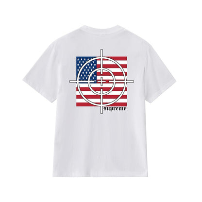 款号M252#p40💰 Supreme FW25 WEEK1 Target Tee 背面国旗迷彩印花图案圆领短袖T恤 男女同款 宽松版型 采用260克双纱纯棉 圆筒 从面料到辅料全部三标齐全跟足Z - view 9