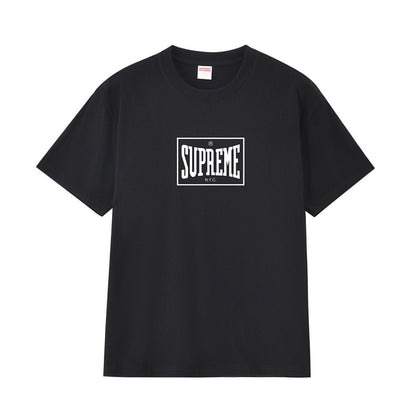 款号M254#p40💰 Supreme FW23 WEEK1 WARM UP TEE FW23 秋冬系列 纯色方格字母Logo印花圆领套头短袖美式潮流T恤 男女同款 宽松版型 采用260克双纱纯棉 - view 1