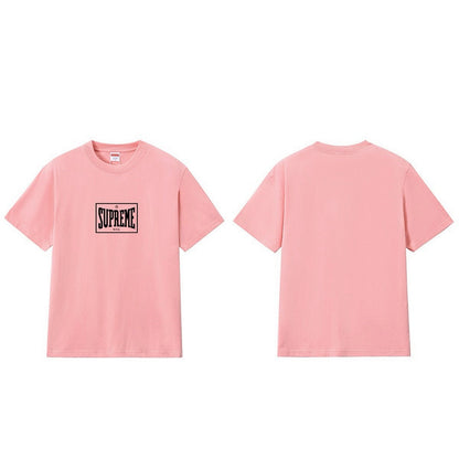 款号M254#p40💰 Supreme FW23 WEEK1 WARM UP TEE FW23 秋冬系列 纯色方格字母Logo印花圆领套头短袖美式潮流T恤 男女同款 宽松版型 采用260克双纱纯棉 - view 2