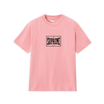 款号M254#p40💰 Supreme FW23 WEEK1 WARM UP TEE FW23 秋冬系列 纯色方格字母Logo印花圆领套头短袖美式潮流T恤 男女同款 宽松版型 采用260克双纱纯棉 - view 7