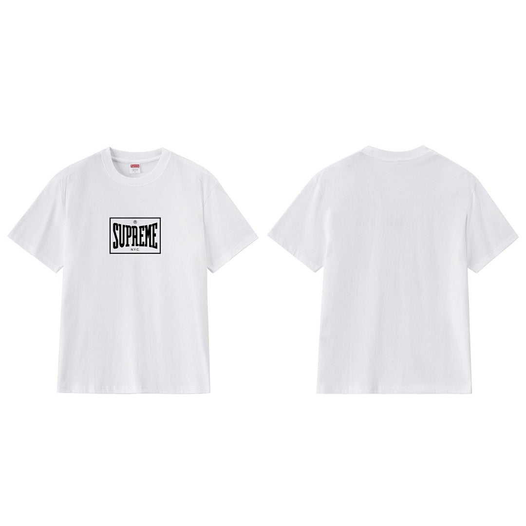 款号M254#p40💰 Supreme FW23 WEEK1 WARM UP TEE FW23 秋冬系列 纯色方格字母Logo印花圆领套头短袖美式潮流T恤 男女同款 宽松版型 采用260克双纱纯棉 - view 8