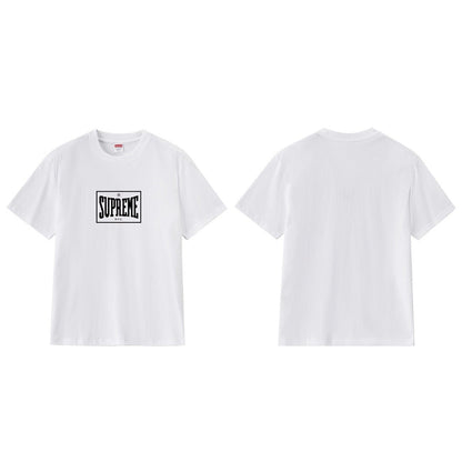 款号M254#p40💰 Supreme FW23 WEEK1 WARM UP TEE FW23 秋冬系列 纯色方格字母Logo印花圆领套头短袖美式潮流T恤 男女同款 宽松版型 采用260克双纱纯棉 - view 8