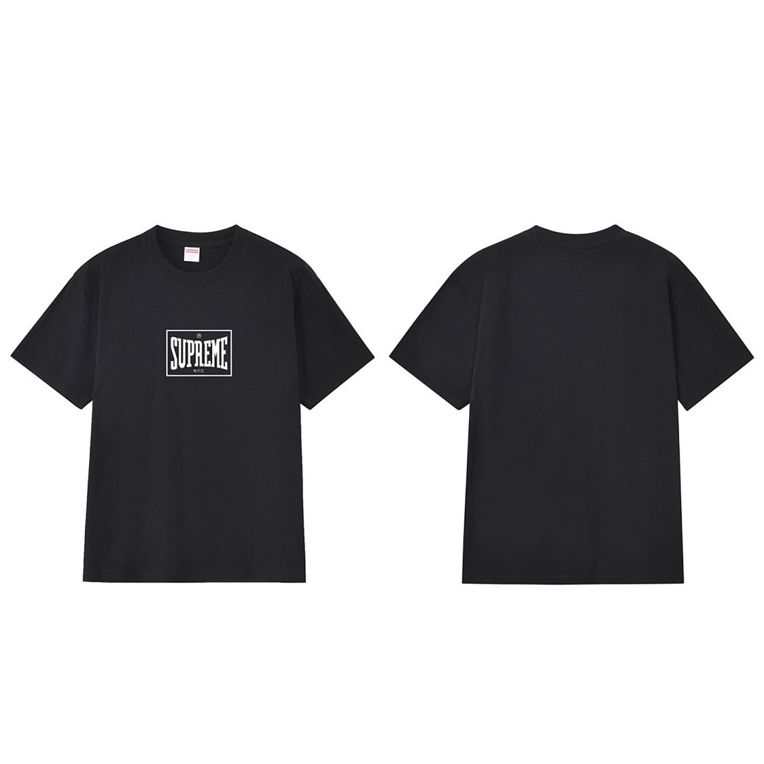 款号M254#p40💰 Supreme FW23 WEEK1 WARM UP TEE FW23 秋冬系列 纯色方格字母Logo印花圆领套头短袖美式潮流T恤 男女同款 宽松版型 采用260克双纱纯棉 - view 10