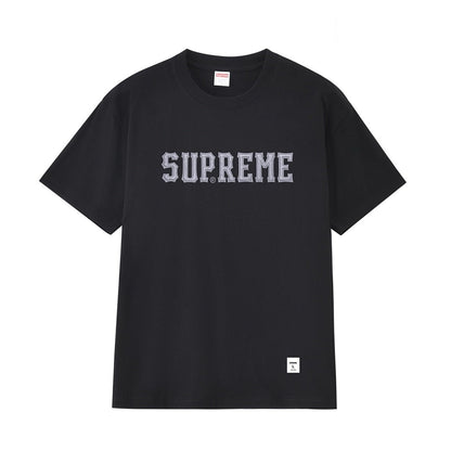 款号M258#40💰 Supreme FW24 斜纹布印花T恤 男女同款 宽松版型 采用260克双纱纯棉 圆筒 从面料到辅料全部三标齐全跟足ZP 进口松井公司浆料印花绝不开裂 整件做法采用三针 - view 2