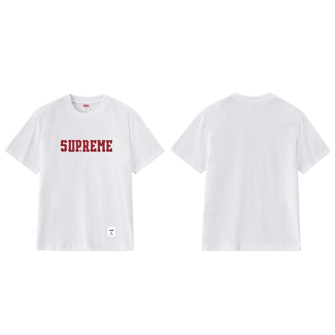 款号M258#40💰 Supreme FW24 斜纹布印花T恤 男女同款 宽松版型 采用260克双纱纯棉 圆筒 从面料到辅料全部三标齐全跟足ZP 进口松井公司浆料印花绝不开裂 整件做法采用三针 - view 9