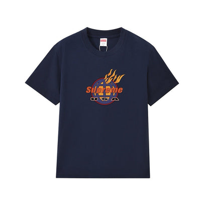 款号M259#p40💰 Supreme FW17 Fire Tee White 美式潮流火焰 LOGO短袖T恤 男女同款 宽松版型 采用260克双纱纯棉 圆筒 从面料到辅料全部三标齐全跟足ZP - view 1