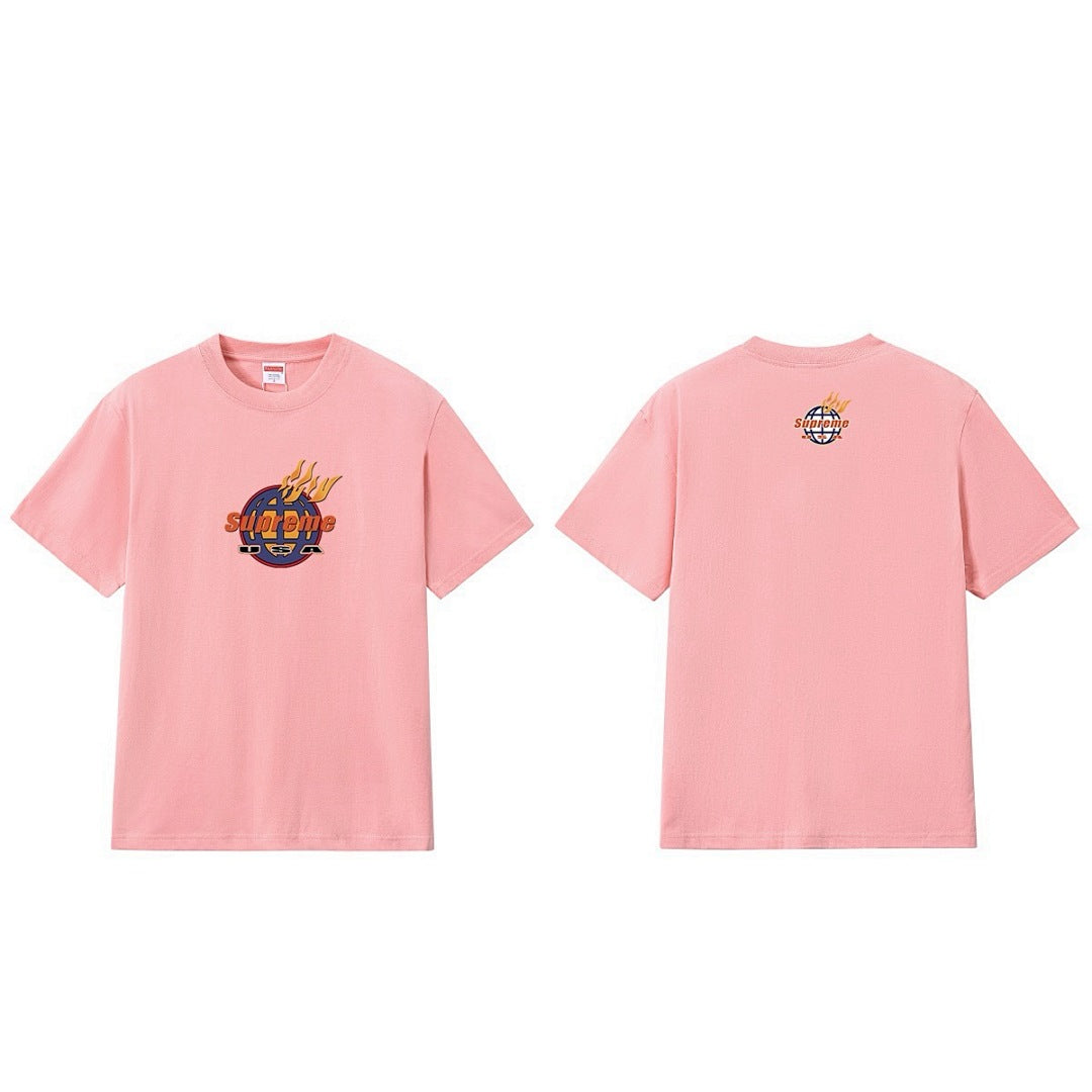 款号M259#p40💰 Supreme FW17 Fire Tee White 美式潮流火焰 LOGO短袖T恤 男女同款 宽松版型 采用260克双纱纯棉 圆筒 从面料到辅料全部三标齐全跟足ZP - view 6