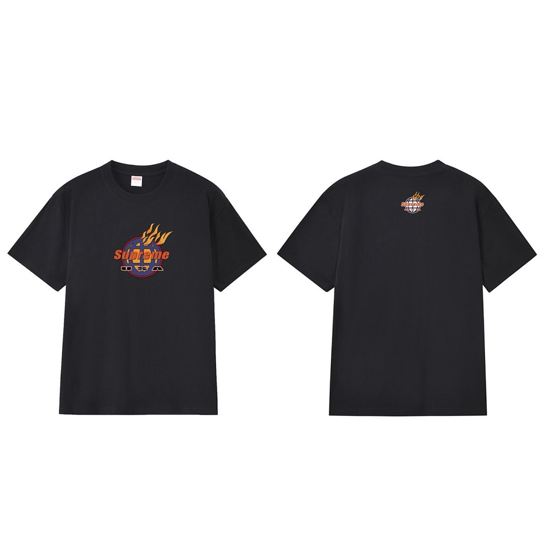 款号M259#p40💰 Supreme FW17 Fire Tee White 美式潮流火焰 LOGO短袖T恤 男女同款 宽松版型 采用260克双纱纯棉 圆筒 从面料到辅料全部三标齐全跟足ZP - view 11