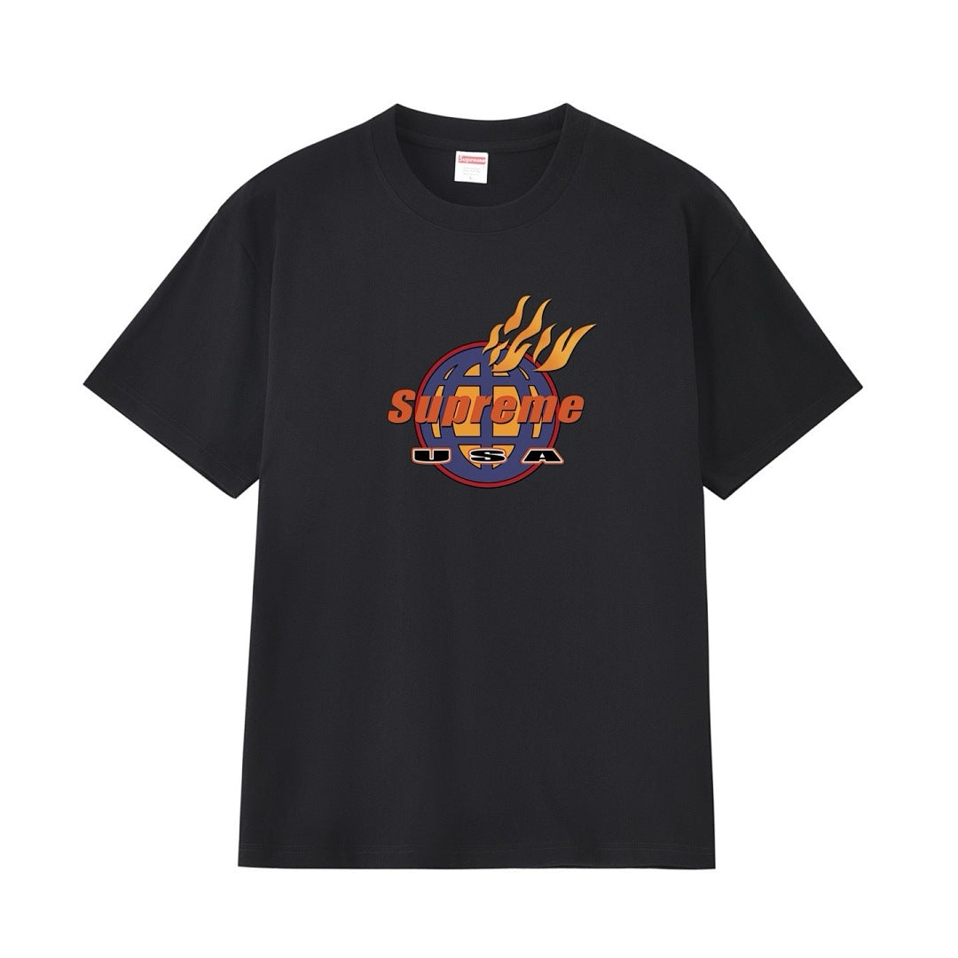 款号M259#p40💰 Supreme FW17 Fire Tee White 美式潮流火焰 LOGO短袖T恤 男女同款 宽松版型 采用260克双纱纯棉 圆筒 从面料到辅料全部三标齐全跟足ZP - view 15