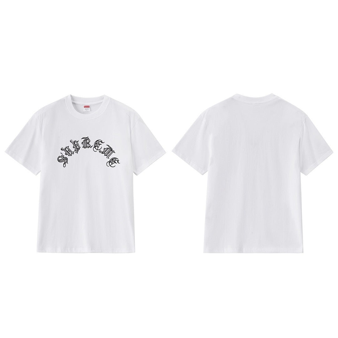 款号M262#p40💰 Supreme FW23 WEEK2 OLD ENGLISH S/S TOP 古英文Logo印花圆领短袖美式潮流T恤 男女同款 宽松版型 采用260克双纱纯棉 圆筒 从面料到 - view 1