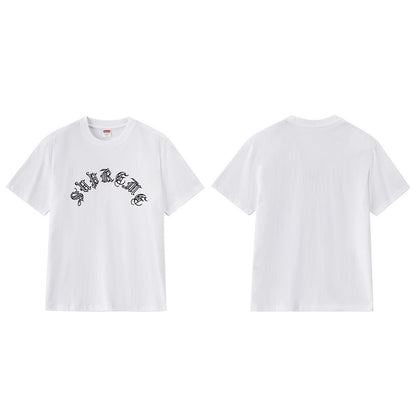 款号M262#p40💰 Supreme FW23 WEEK2 OLD ENGLISH S/S TOP 古英文Logo印花圆领短袖美式潮流T恤 男女同款 宽松版型 采用260克双纱纯棉 圆筒 从面料到 - view 1
