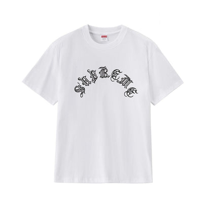 款号M262#p40💰 Supreme FW23 WEEK2 OLD ENGLISH S/S TOP 古英文Logo印花圆领短袖美式潮流T恤 男女同款 宽松版型 采用260克双纱纯棉 圆筒 从面料到 - view 10