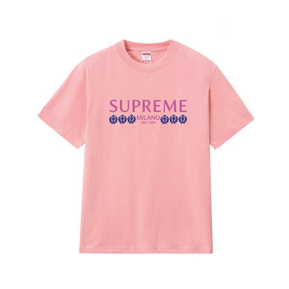 款号M264#p40💰 Supreme Week 18 Milano Tee 米兰 徽标Logo印花圆领短袖美式潮流T恤 男女同款 宽松版型 采用260克双纱纯棉 圆筒 从面料到辅料全部三标齐全跟足 - view 1