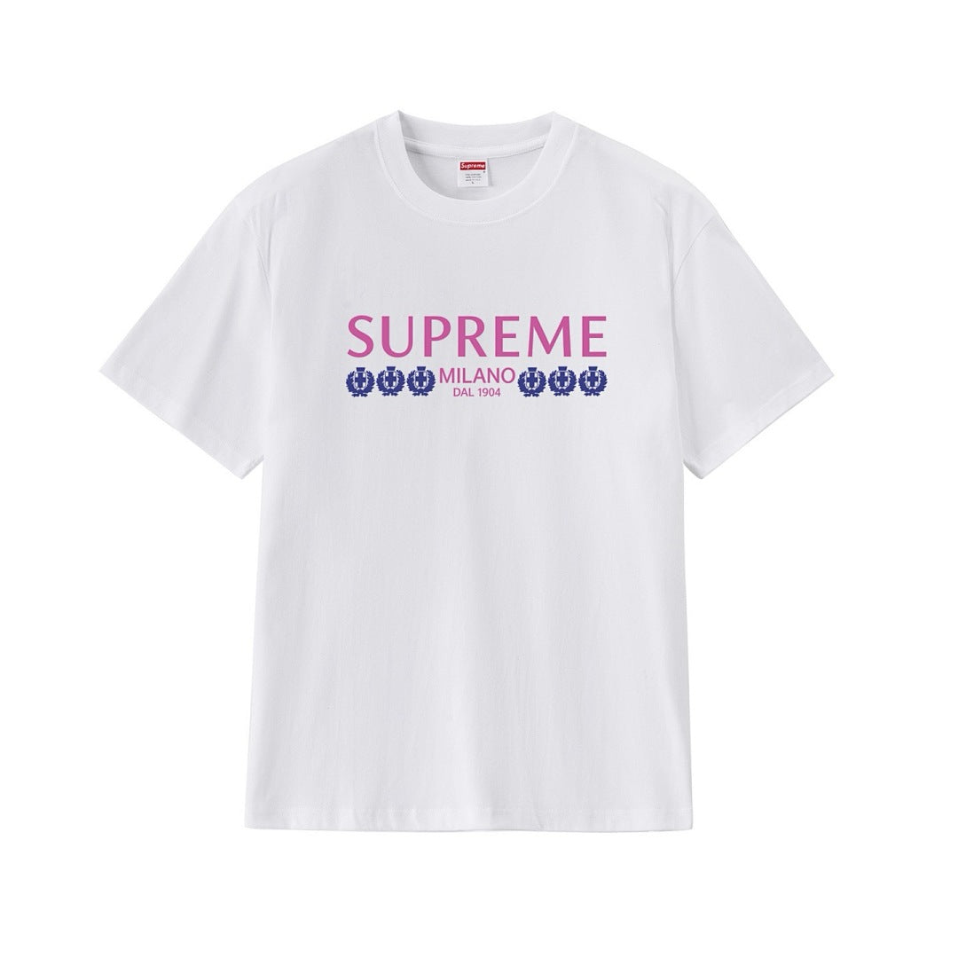 款号M264#p40💰 Supreme Week 18 Milano Tee 米兰 徽标Logo印花圆领短袖美式潮流T恤 男女同款 宽松版型 采用260克双纱纯棉 圆筒 从面料到辅料全部三标齐全跟足 - view 2