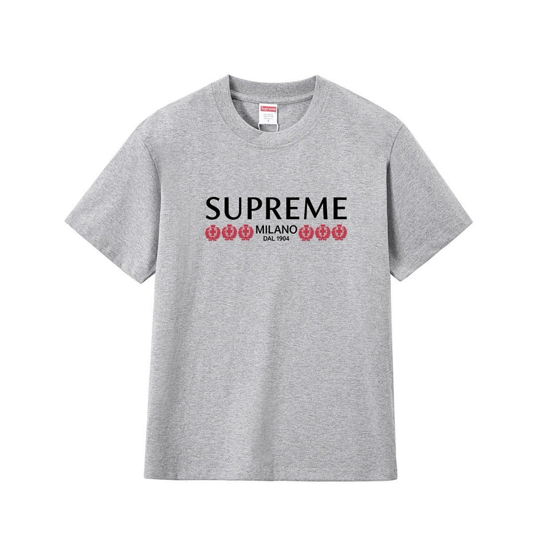 款号M264#p40💰 Supreme Week 18 Milano Tee 米兰 徽标Logo印花圆领短袖美式潮流T恤 男女同款 宽松版型 采用260克双纱纯棉 圆筒 从面料到辅料全部三标齐全跟足 - view 3