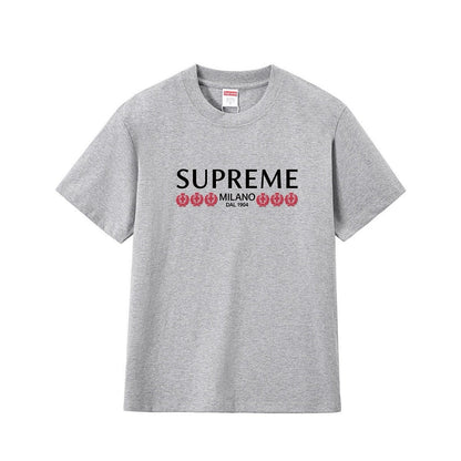 款号M264#p40💰 Supreme Week 18 Milano Tee 米兰 徽标Logo印花圆领短袖美式潮流T恤 男女同款 宽松版型 采用260克双纱纯棉 圆筒 从面料到辅料全部三标齐全跟足 - view 3