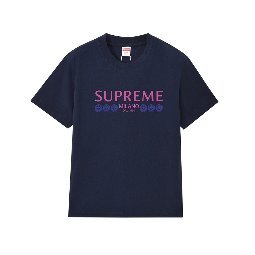 款号M264#p40💰 Supreme Week 18 Milano Tee 米兰 徽标Logo印花圆领短袖美式潮流T恤 男女同款 宽松版型 采用260克双纱纯棉 圆筒 从面料到辅料全部三标齐全跟足 - view 4