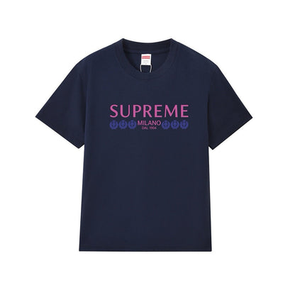 款号M264#p40💰 Supreme Week 18 Milano Tee 米兰 徽标Logo印花圆领短袖美式潮流T恤 男女同款 宽松版型 采用260克双纱纯棉 圆筒 从面料到辅料全部三标齐全跟足 - view 4