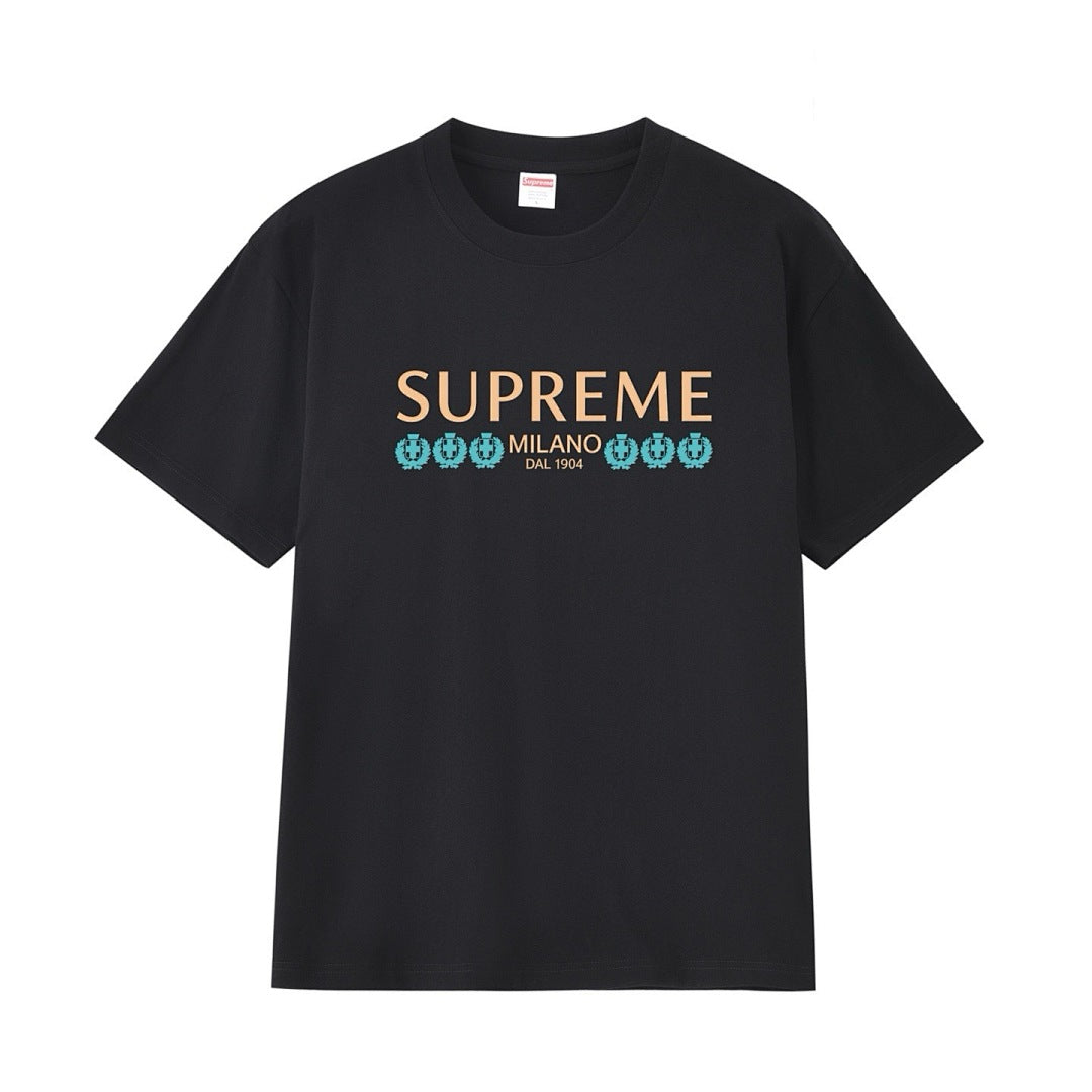 款号M264#p40💰 Supreme Week 18 Milano Tee 米兰 徽标Logo印花圆领短袖美式潮流T恤 男女同款 宽松版型 采用260克双纱纯棉 圆筒 从面料到辅料全部三标齐全跟足 - view 5