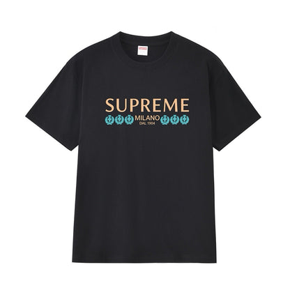 款号M264#p40💰 Supreme Week 18 Milano Tee 米兰 徽标Logo印花圆领短袖美式潮流T恤 男女同款 宽松版型 采用260克双纱纯棉 圆筒 从面料到辅料全部三标齐全跟足 - view 5