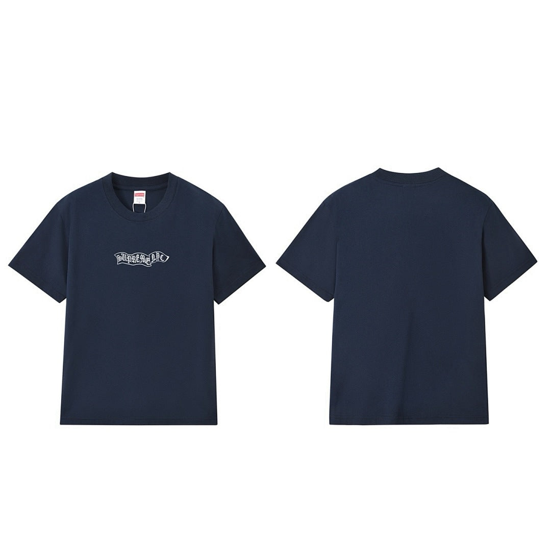 款号M269#p40💰 Supreme FW23 WEEK4 BANNER S/S TOP 旗帜Logo刺绣圆领短袖美式潮流T恤 男女同款 宽松版型 采用260克双纱纯棉 圆筒 从面料到辅料全部三 - view 3