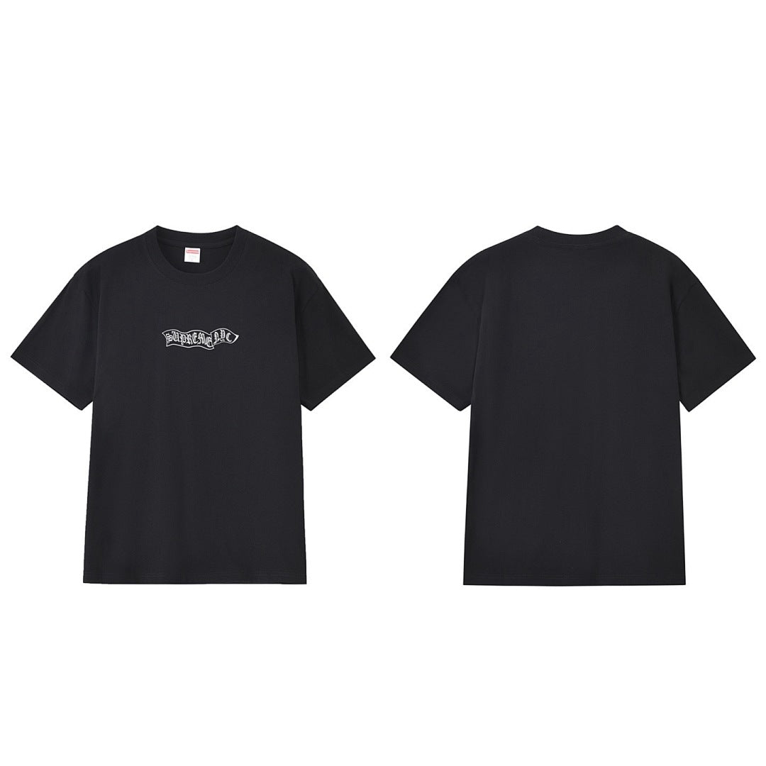 款号M269#p40💰 Supreme FW23 WEEK4 BANNER S/S TOP 旗帜Logo刺绣圆领短袖美式潮流T恤 男女同款 宽松版型 采用260克双纱纯棉 圆筒 从面料到辅料全部三 - view 7