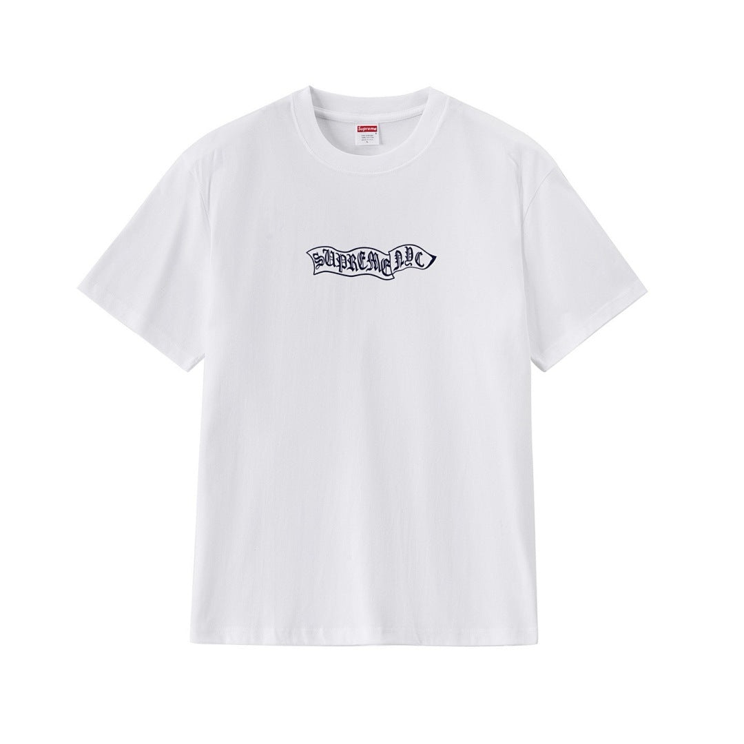 款号M269#p40💰 Supreme FW23 WEEK4 BANNER S/S TOP 旗帜Logo刺绣圆领短袖美式潮流T恤 男女同款 宽松版型 采用260克双纱纯棉 圆筒 从面料到辅料全部三 - view 8